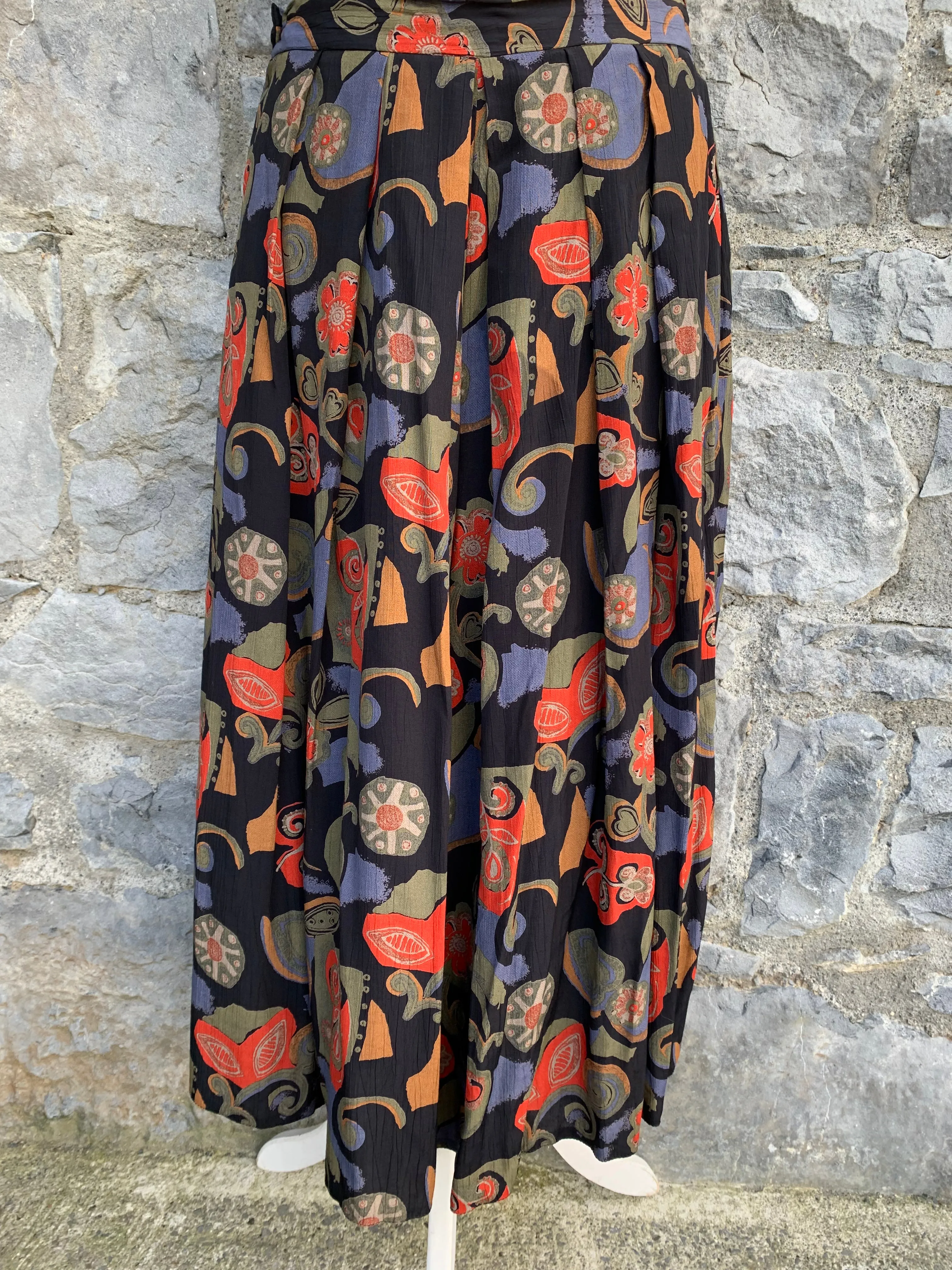 80s floral culottes  uk 10