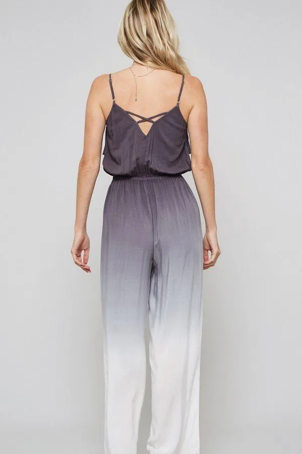 A Ombre Tie-dye Woven Jumpsuit