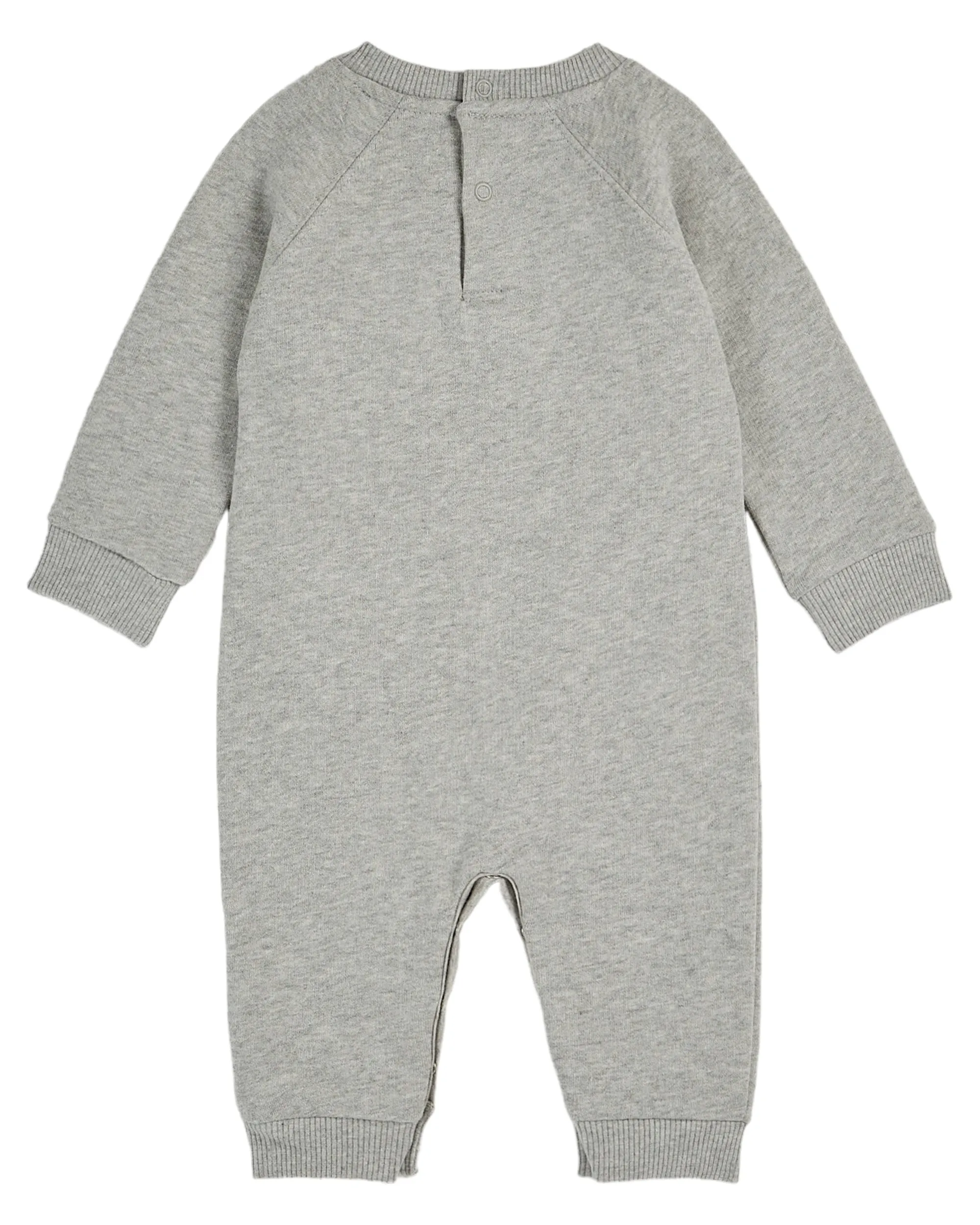 AA122-FLEECE EMBROIDERED JUMPSUIT-GRIS CHINE