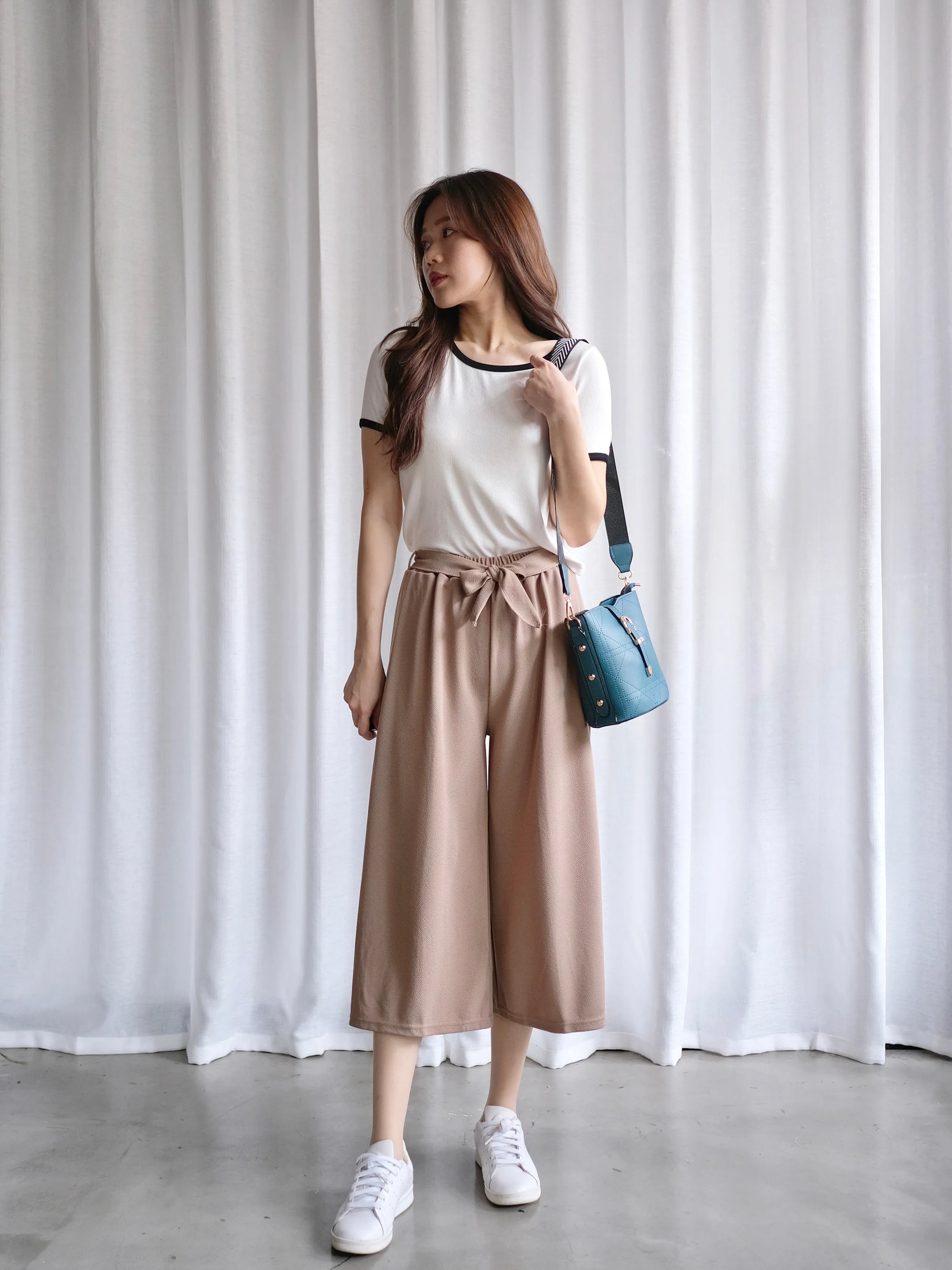 ACEWIN Basic Culottes with Tie-belt (Free Size) 501749