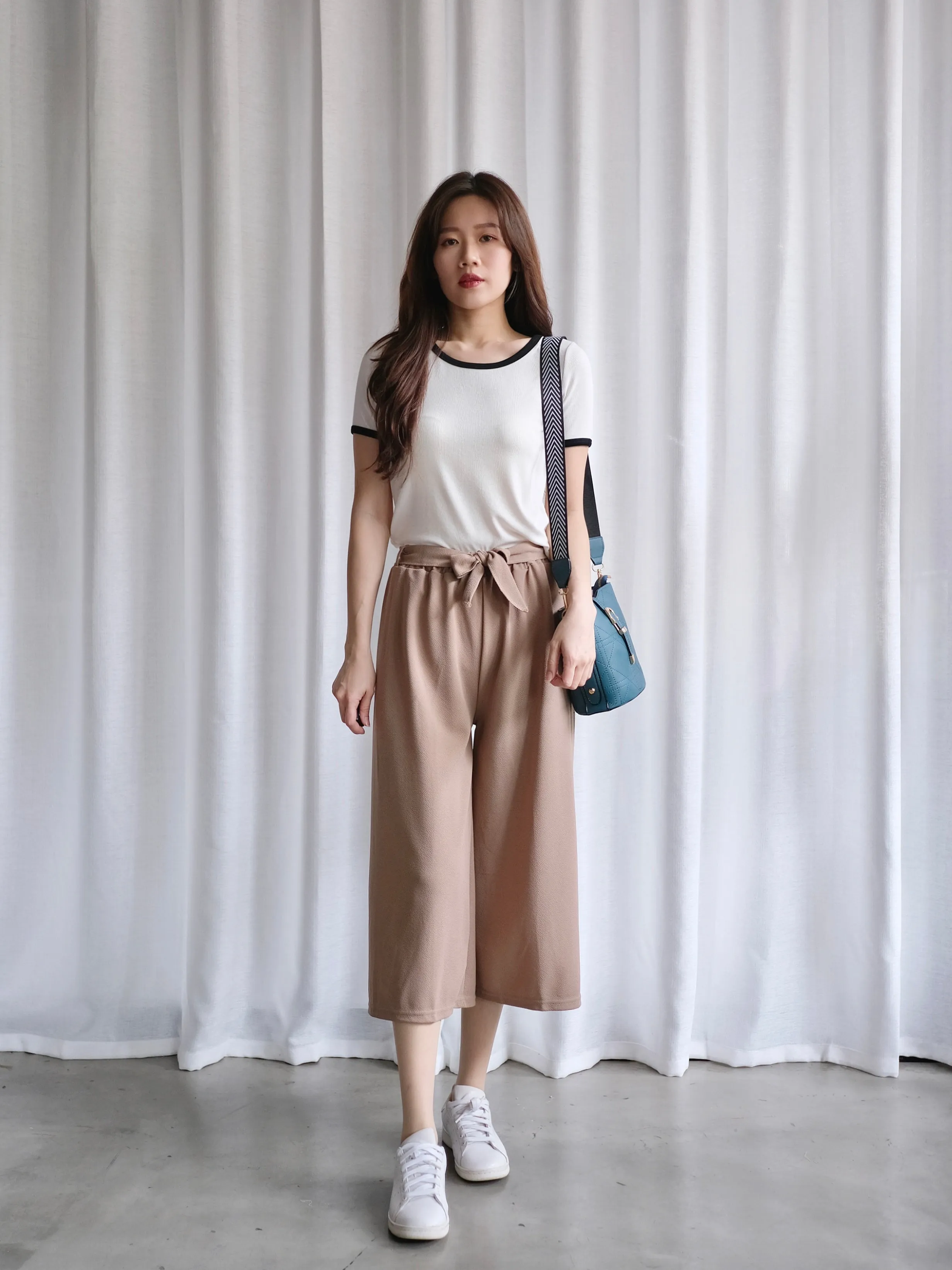 ACEWIN Basic Culottes with Tie-belt (Free Size) 501749