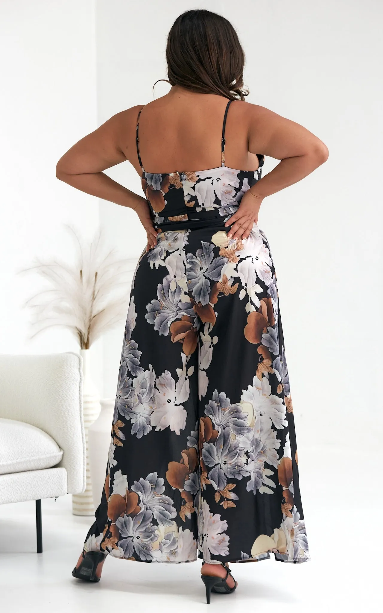 Ariana Jumpsuit - Multi Black Floral