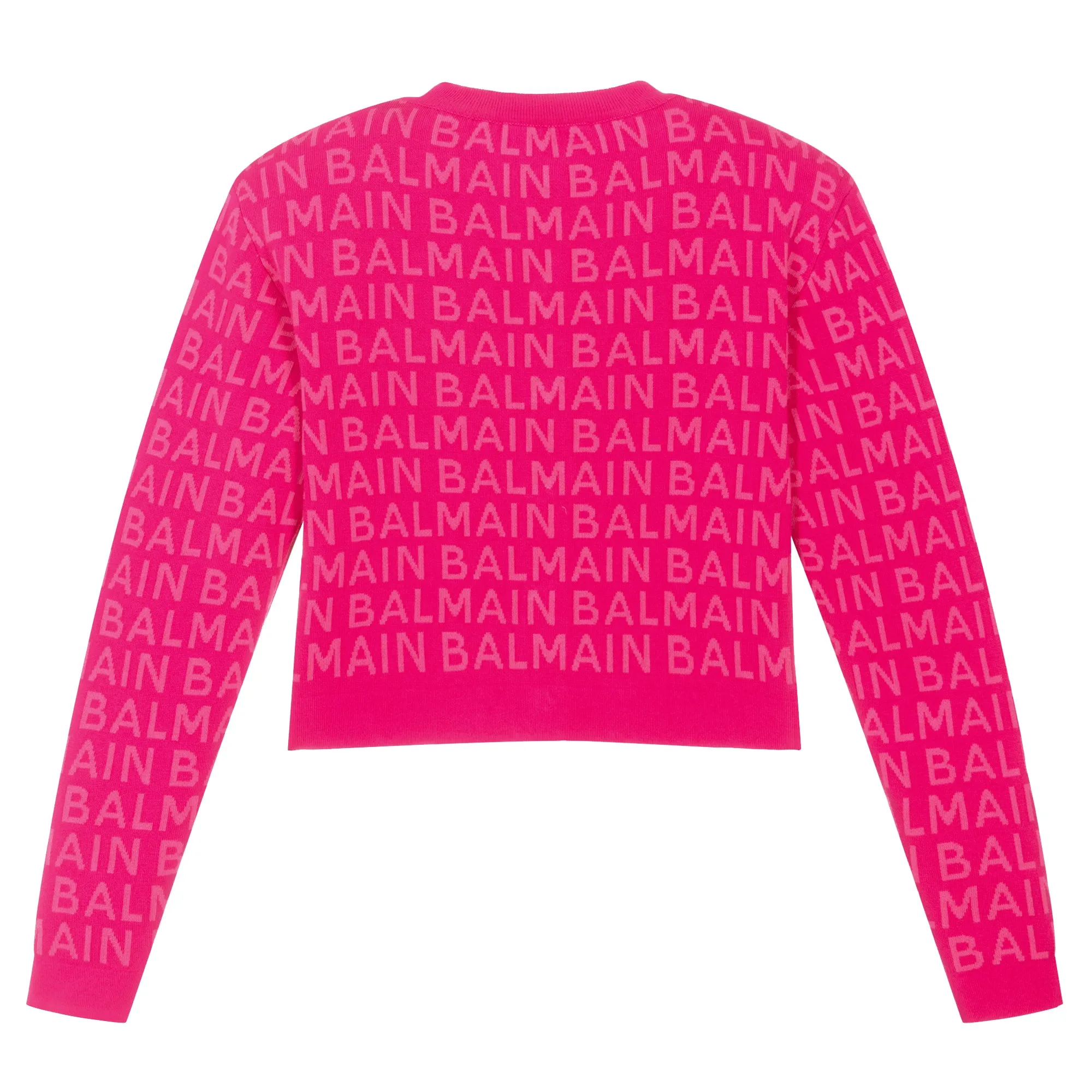 Balmain Fuchsia Logo Cardigan