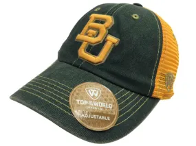 Baylor Bears TOW Green Gold Past Mesh Adjustable Snapback Slouch Hat Cap