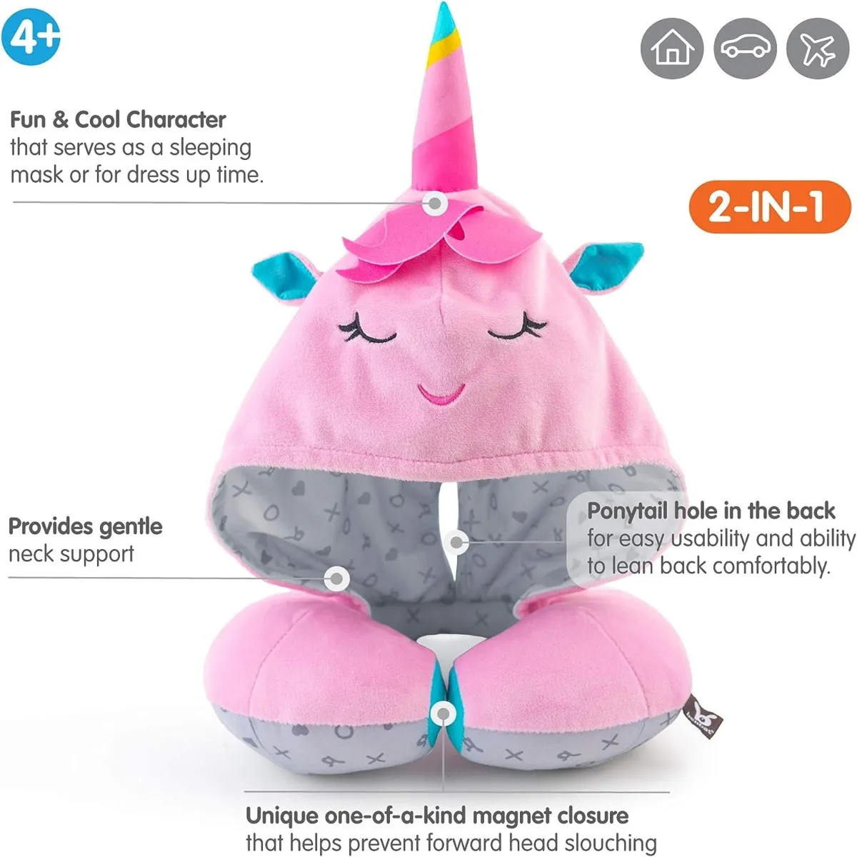 Benbat -  Unicorn Hoodie Soft Headrest