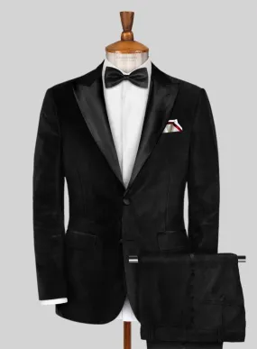 Black Velvet Tuxedo Suit