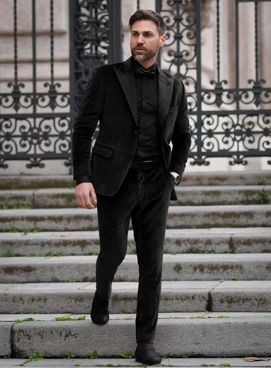 Black Velvet Tuxedo Suit