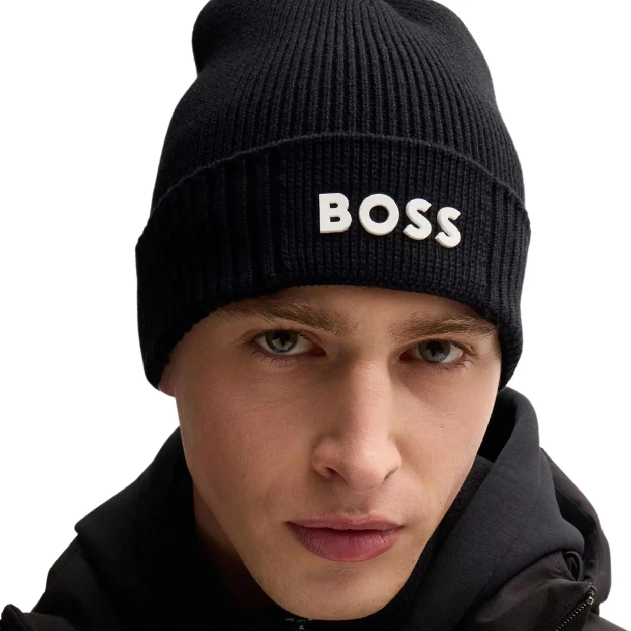 BOSS Contrast Logo Black Asic Beanie