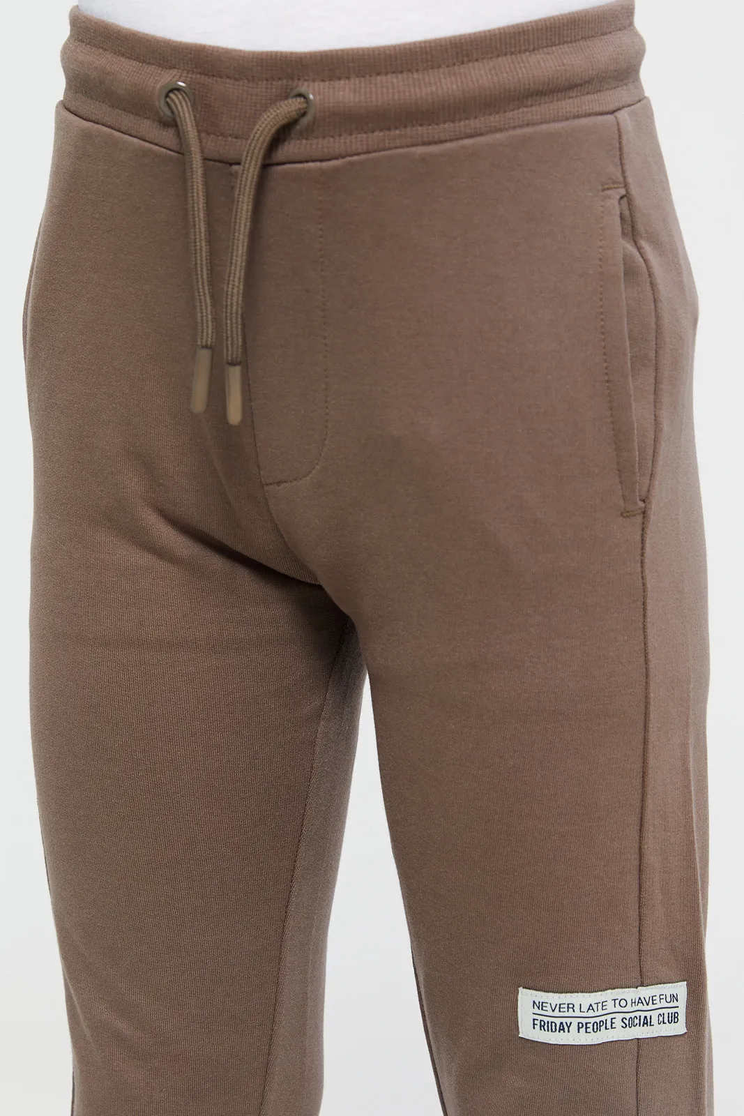 Boys Brown Jogger Pants