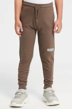 Boys Brown Jogger Pants