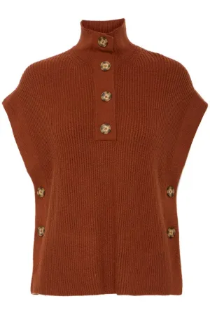 b.young Bymilone Polo Vest Brown