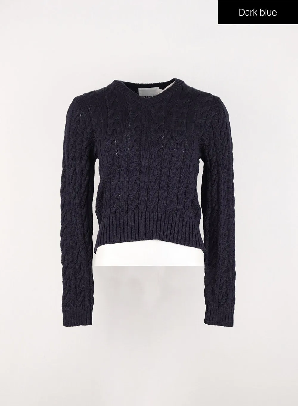 Cable Knit V-Neck Sweater IN301