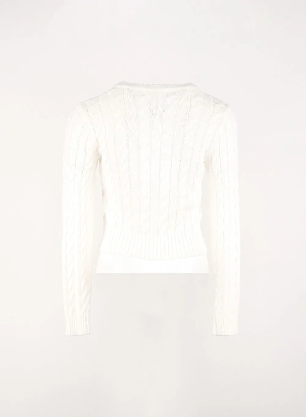 Cable Knit V-Neck Sweater IN301