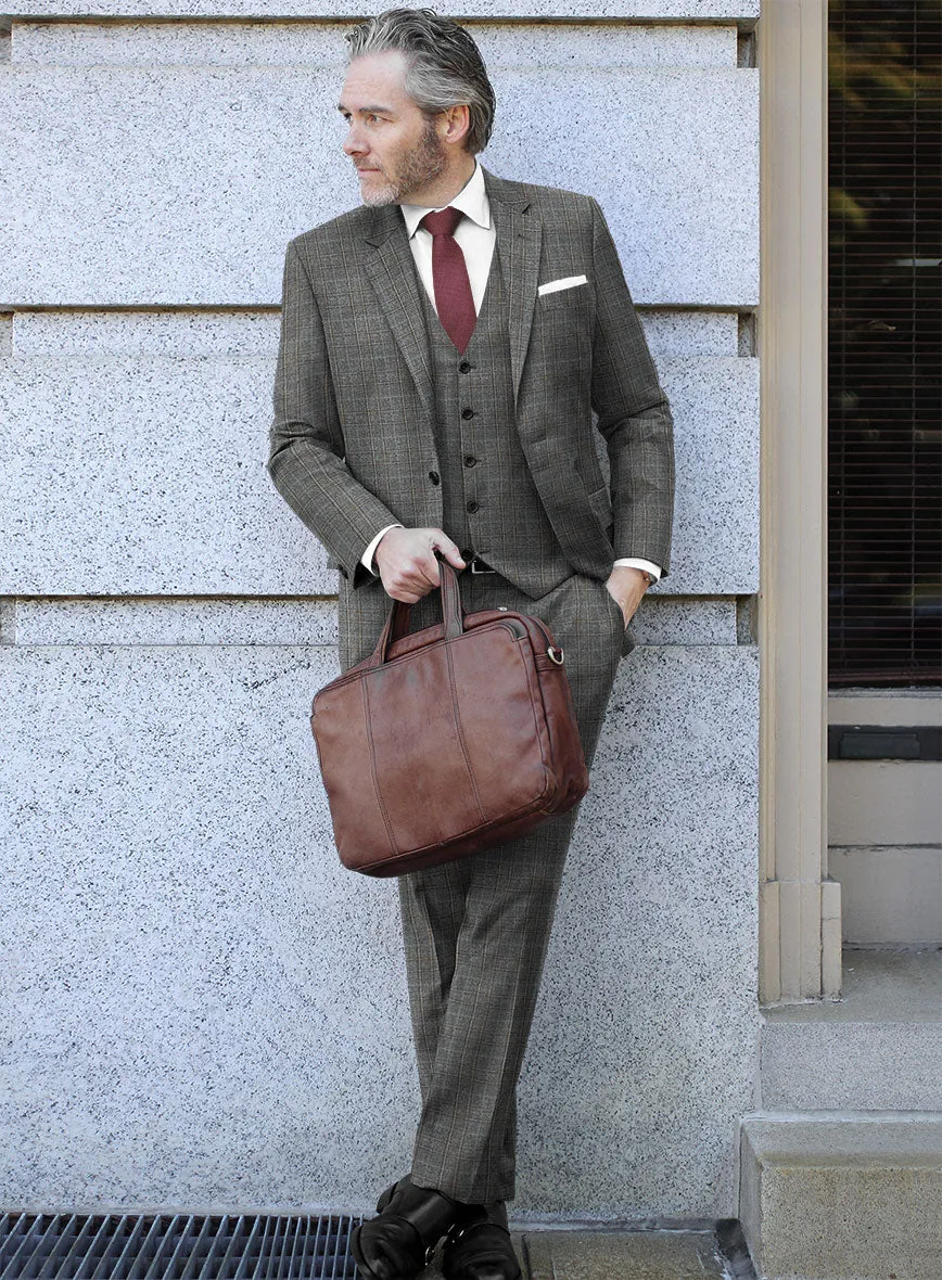 Caccioppoli Xofia Brown Wool Suit