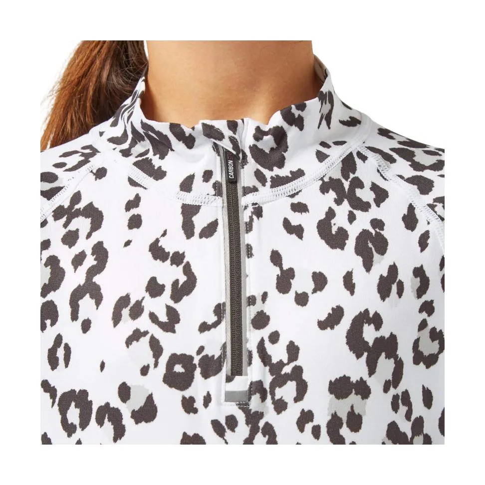 CarbonDri Cozy JR LTD Zip Neck Snow Leopard