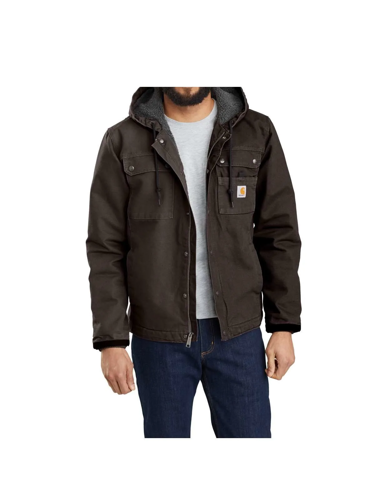 Carhartt 103826 Men's Relaxed Fit Washed Duck Sherpa-Lined Utility Jacket