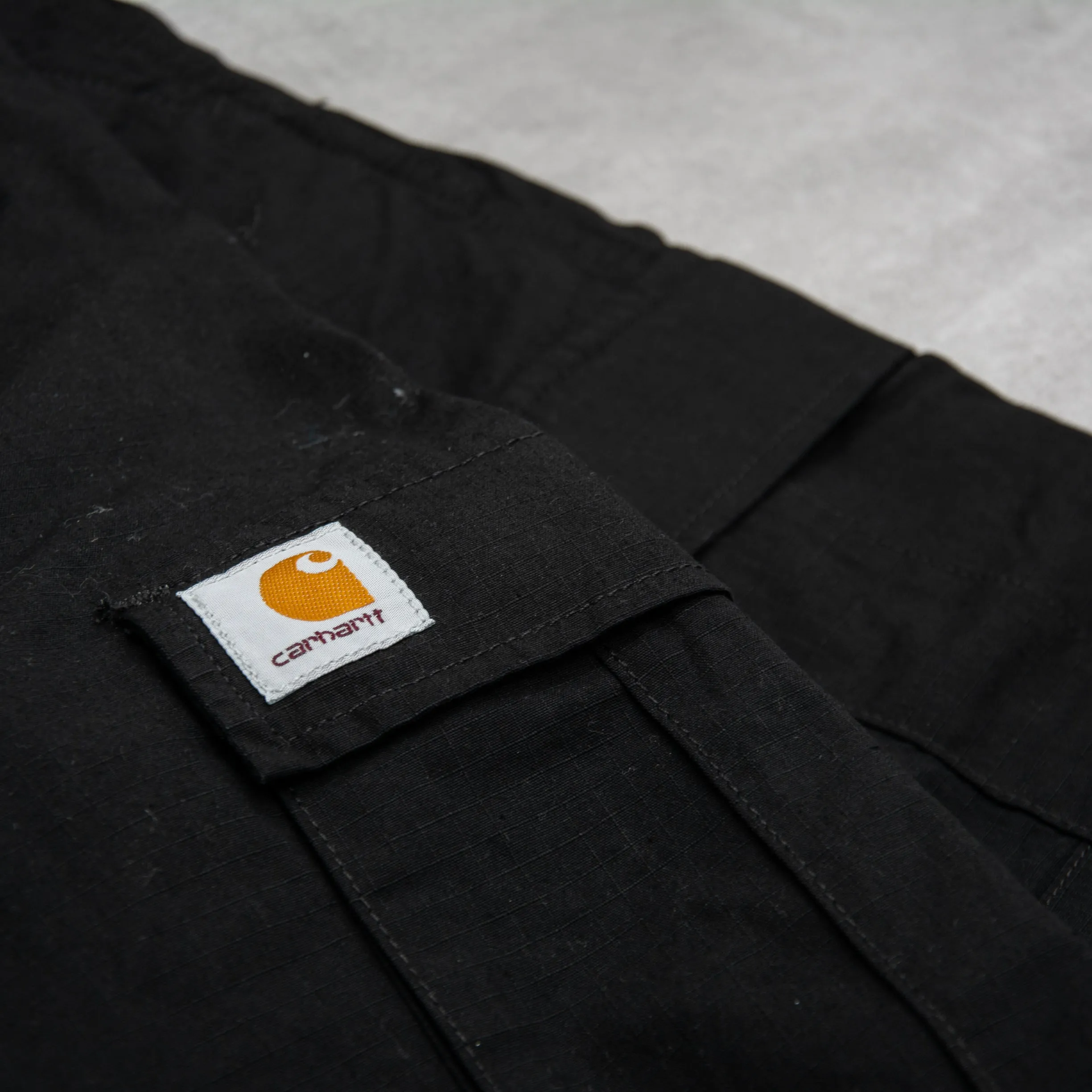 Carhartt WIP Aviation Cargo Pant - Black Rinsed