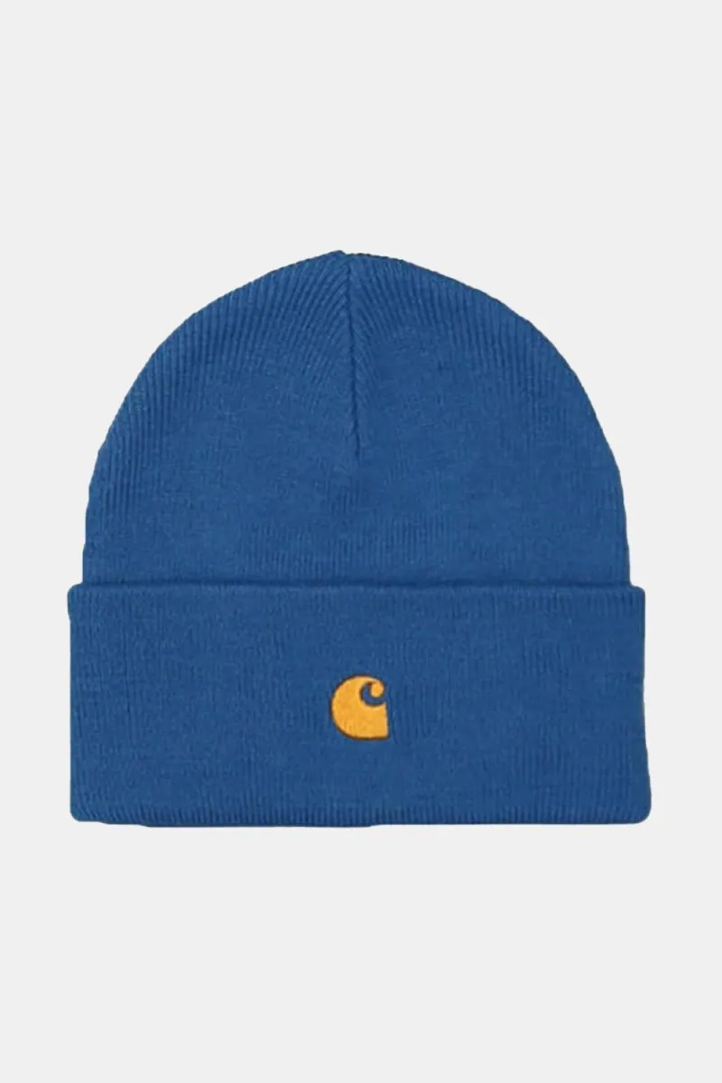 Carhartt WIP Chase Beanie (Skydive Blue & Gold)