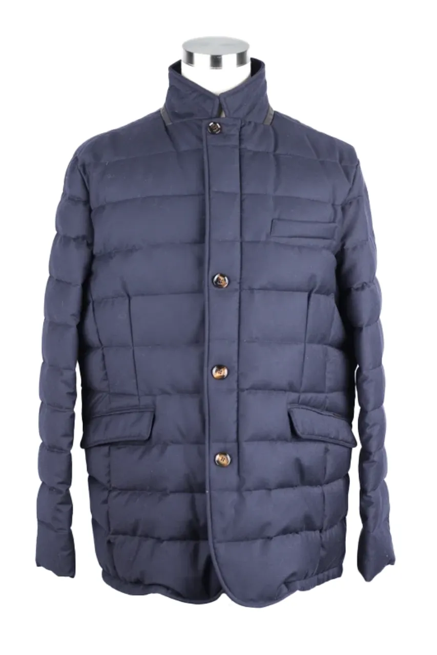 Cashmere Wool Blend Puffer Jacket