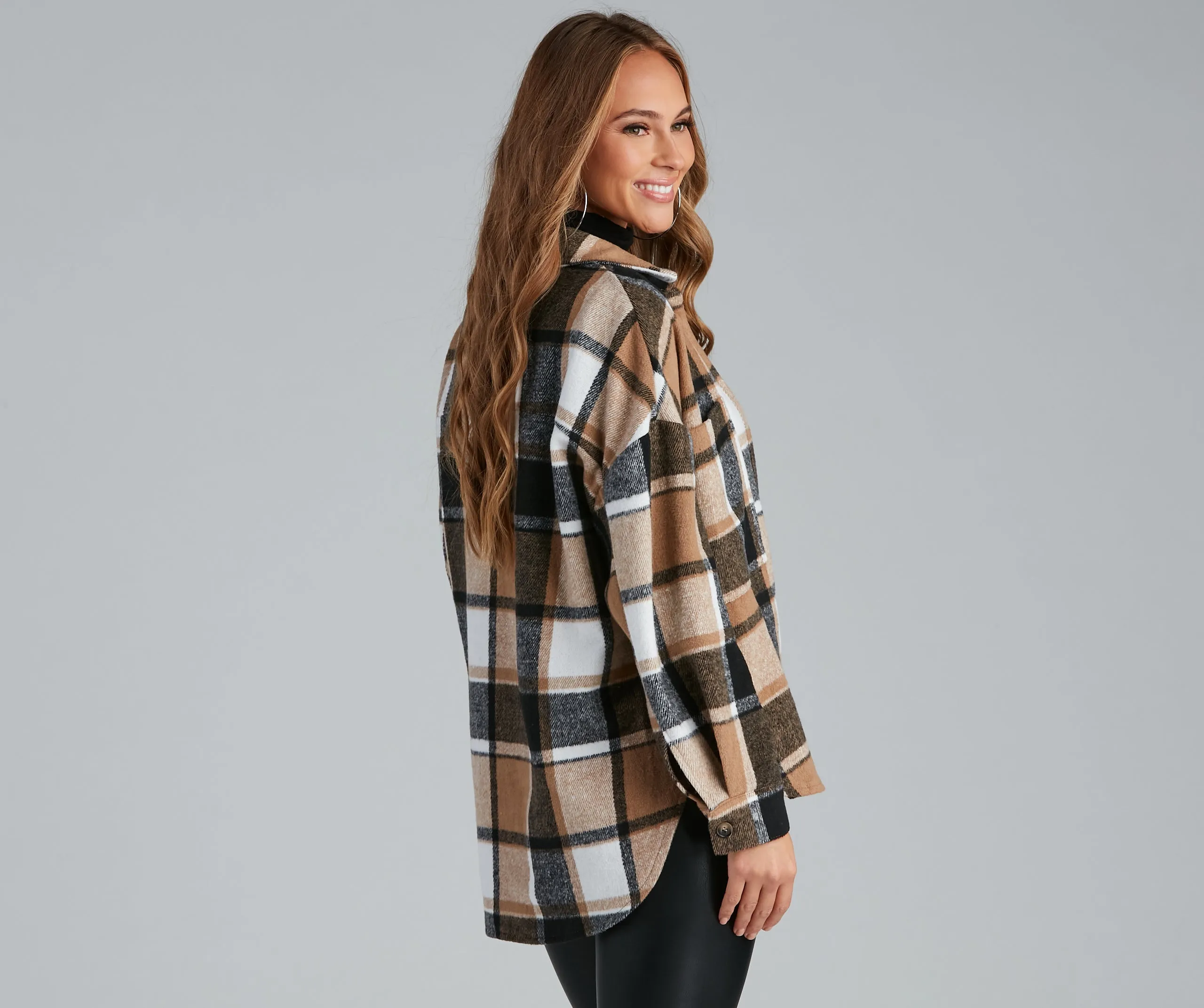 Casual And Chill Plaid Shacket