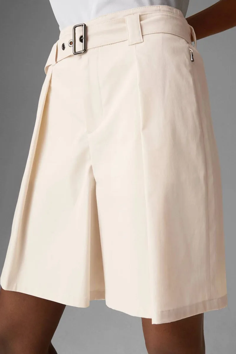 Celia Cream High-Waisted Golf Culottes