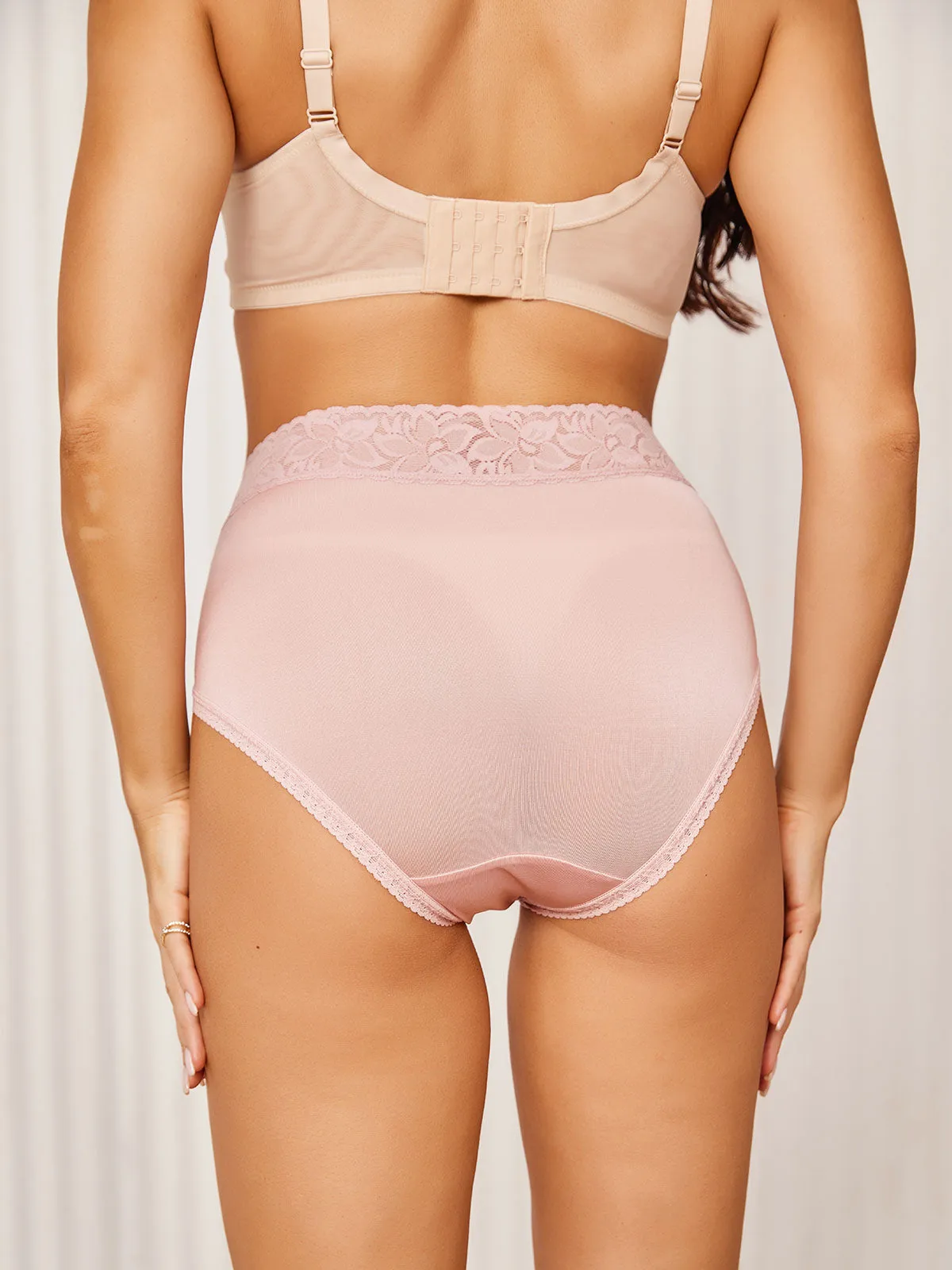 Culotte Tricotée en Soie à Fleurs en Dentelle (Soutien-Gorge NON Inclus)