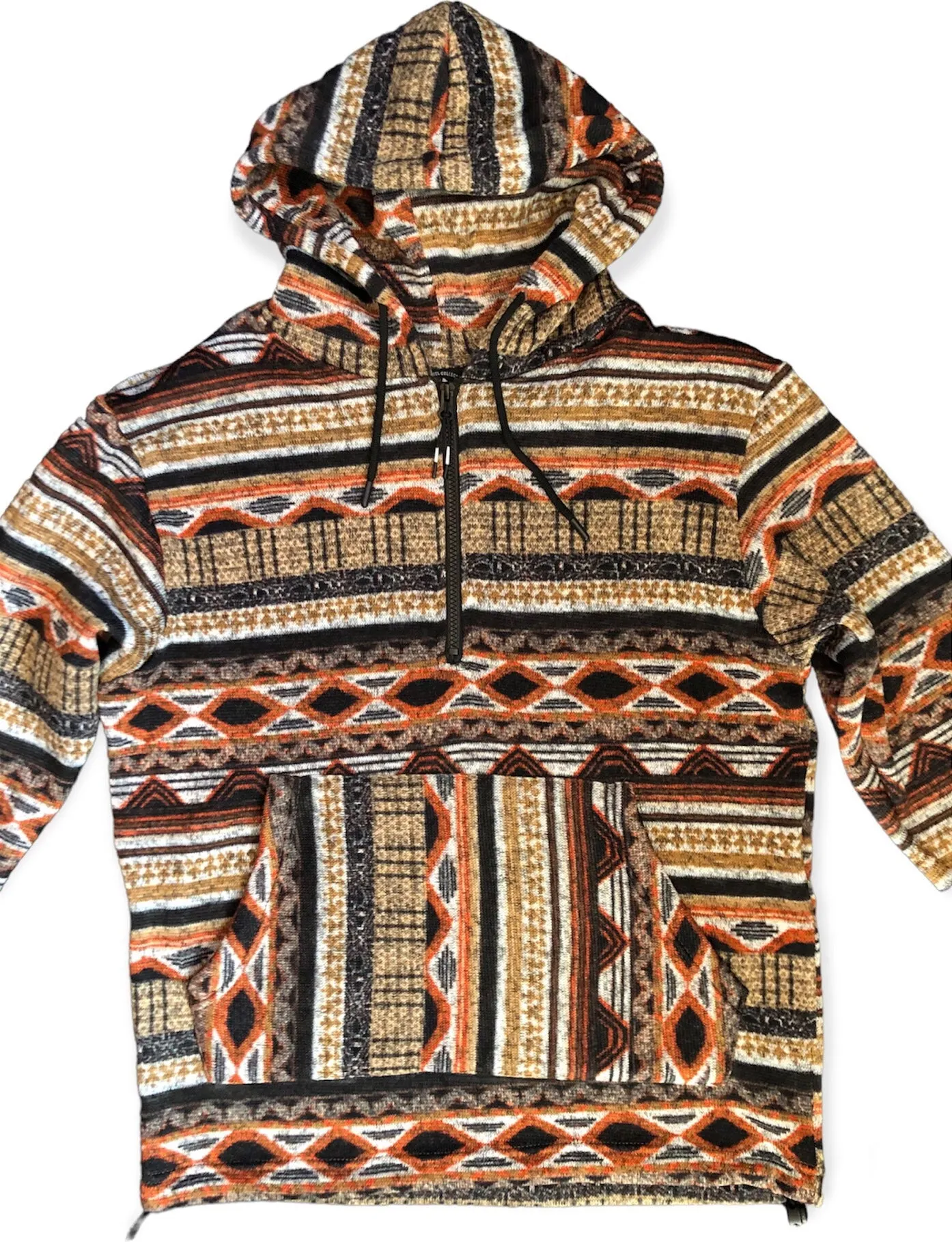 Ethnic Print Pullover Hoodie