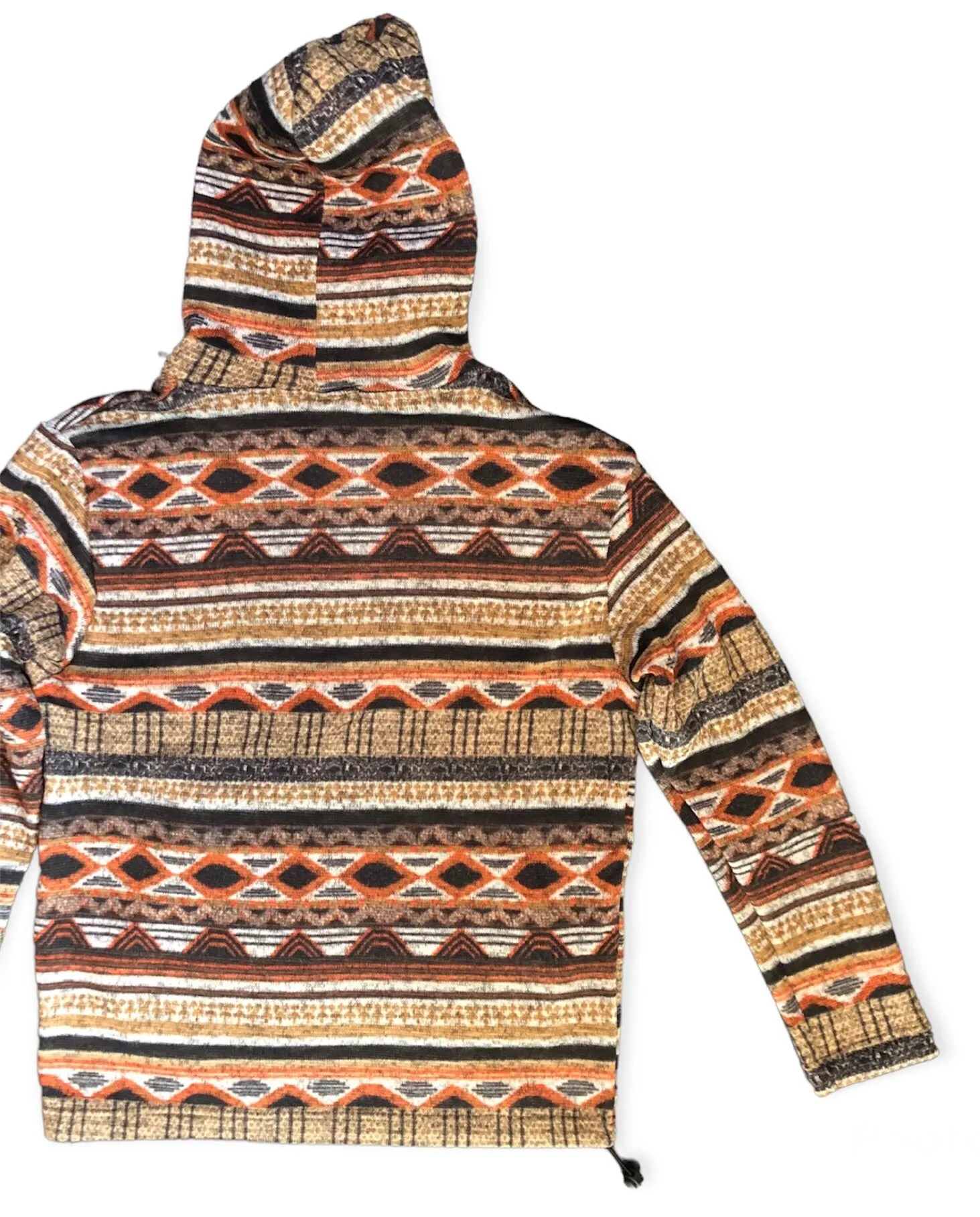 Ethnic Print Pullover Hoodie