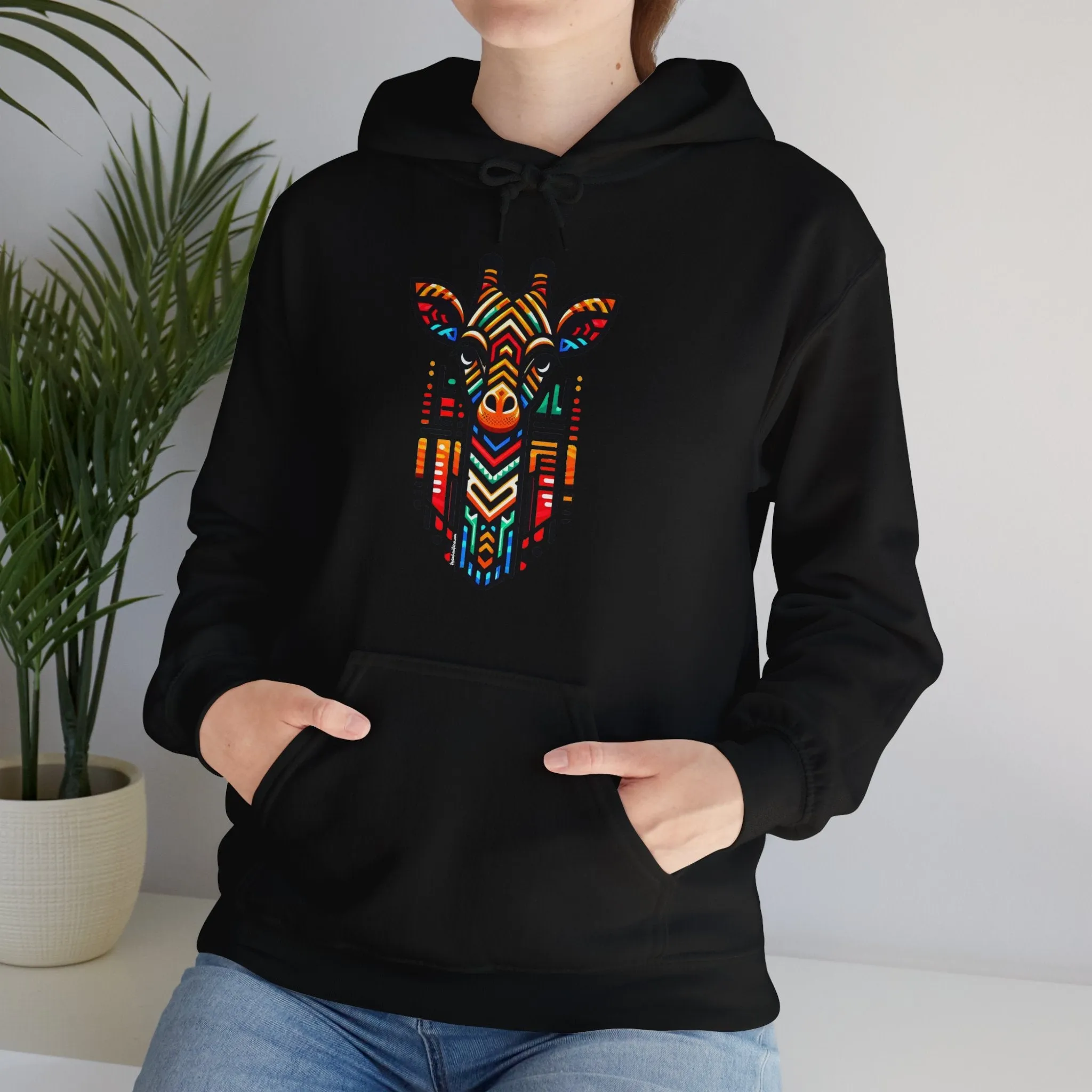 Giraffe African Bead Hoodie Sweatshirt