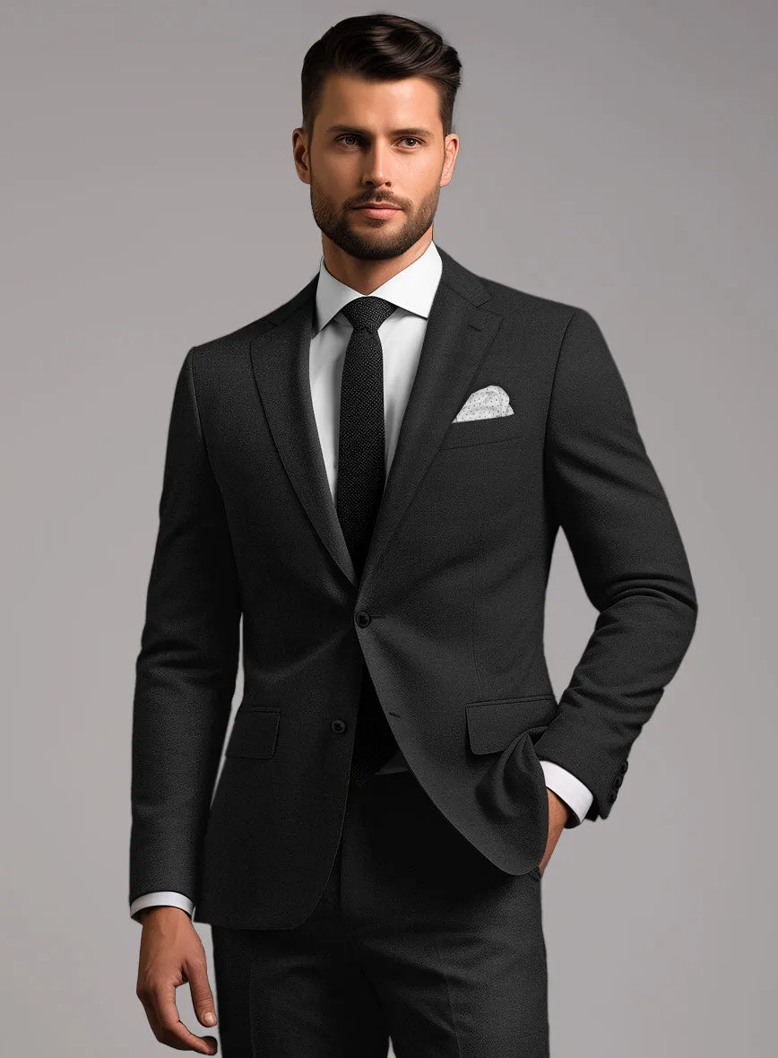 Hardy Minnis Black Twill Wool Suit