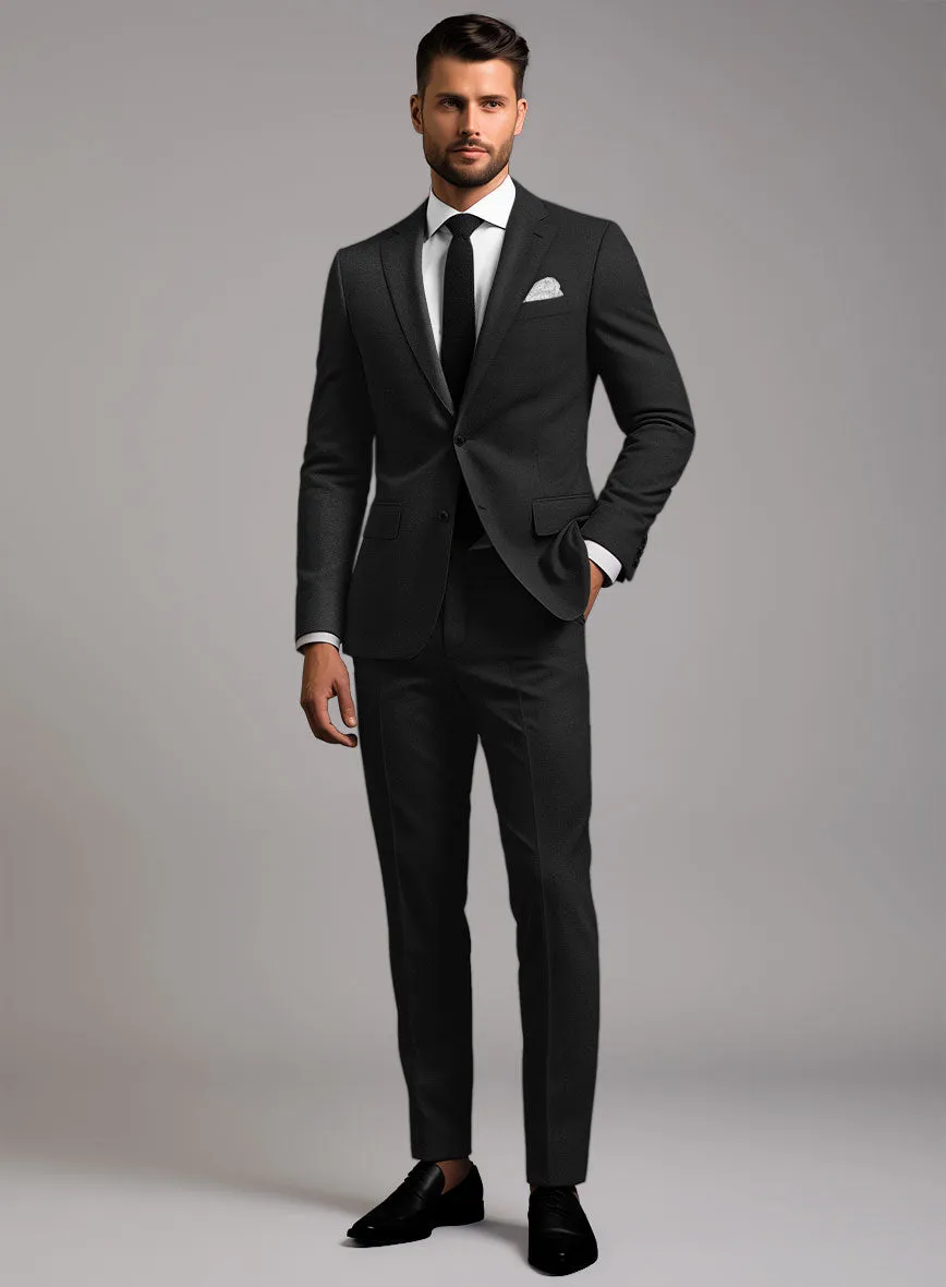 Hardy Minnis Black Twill Wool Suit