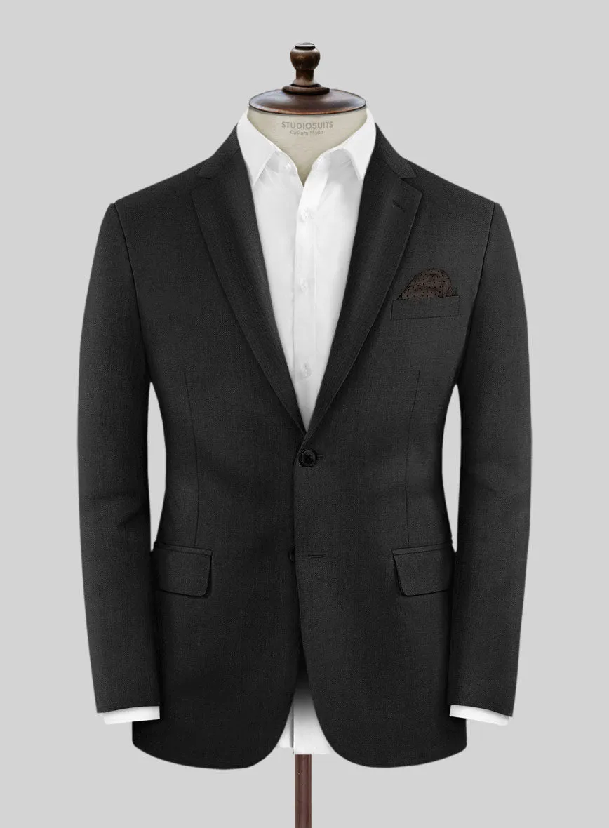 Hardy Minnis Black Twill Wool Suit