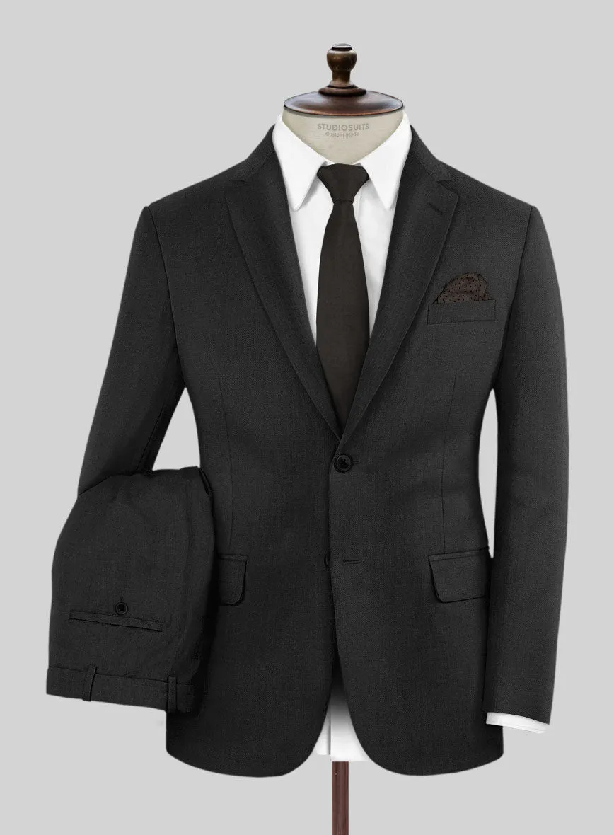 Hardy Minnis Black Twill Wool Suit