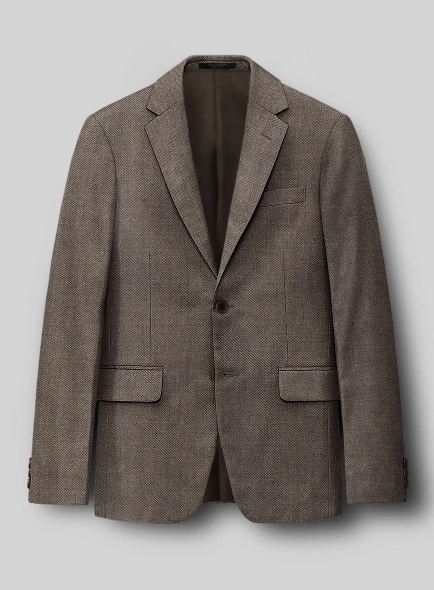 Hardy Minnis Brown Sharkskin Wool Suit