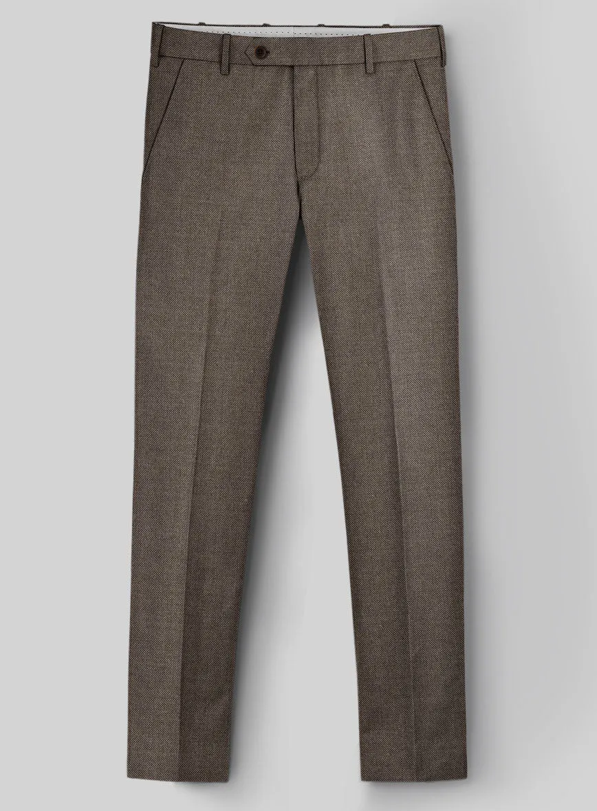 Hardy Minnis Brown Sharkskin Wool Suit