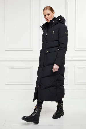 Holland Cooper Dakota Longline Down Jacket in Black