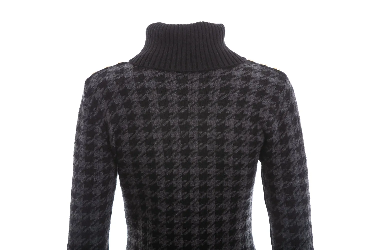 Holland Cooper Heritage Jumper Dress in Grey Houndstooth