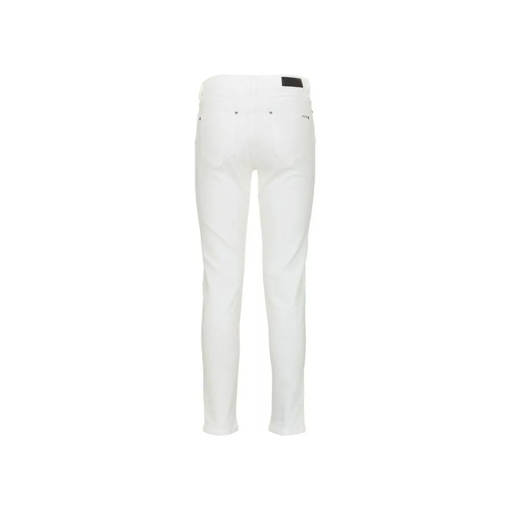 Imperfect White High-Waisted Slim Denim Trousers