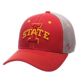 Iowa State Cyclones Zephyr Pregame Black Gold Stretch Fit Structured Hat Cap