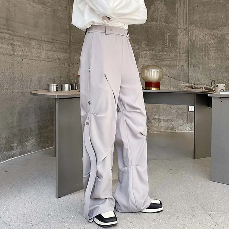 Irregular Wrinkled Cargo Trousers