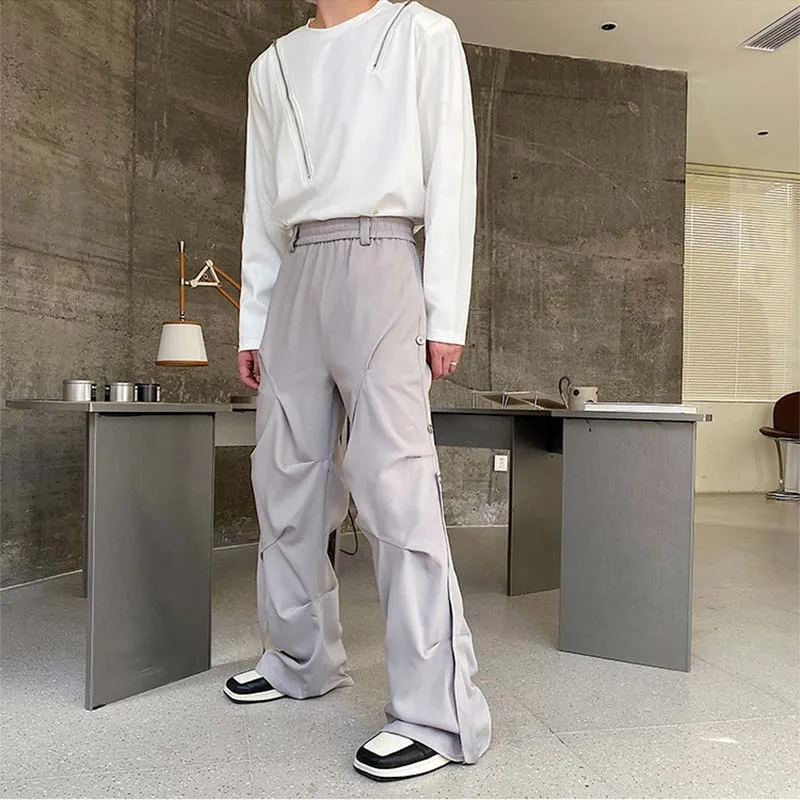 Irregular Wrinkled Cargo Trousers