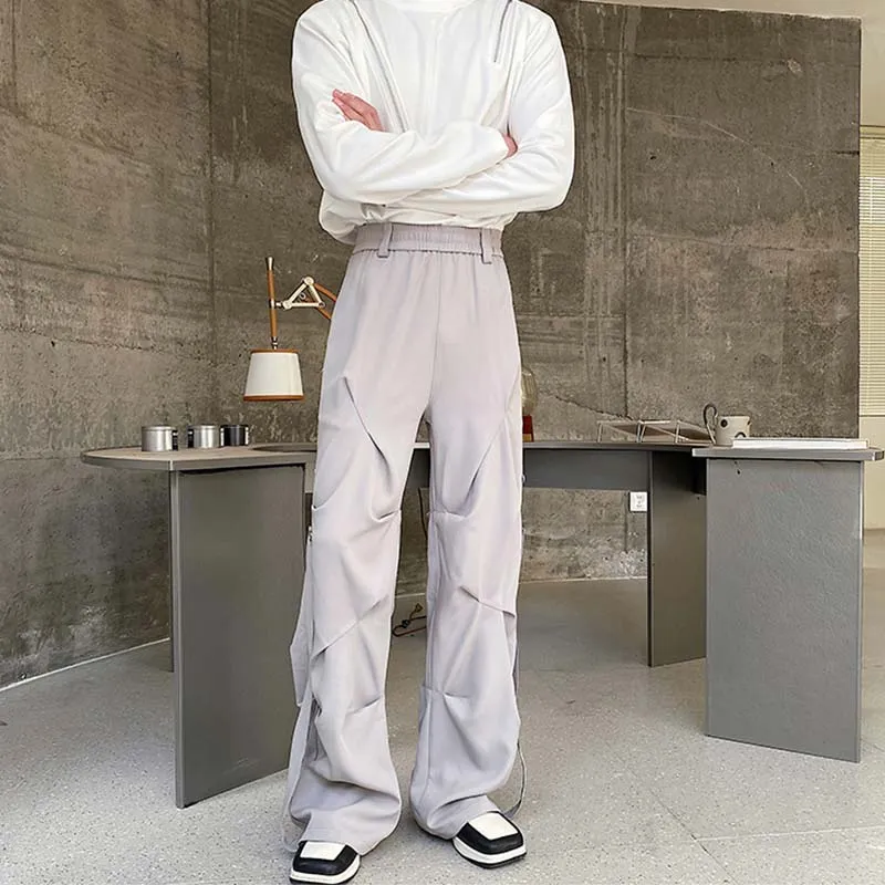 Irregular Wrinkled Cargo Trousers