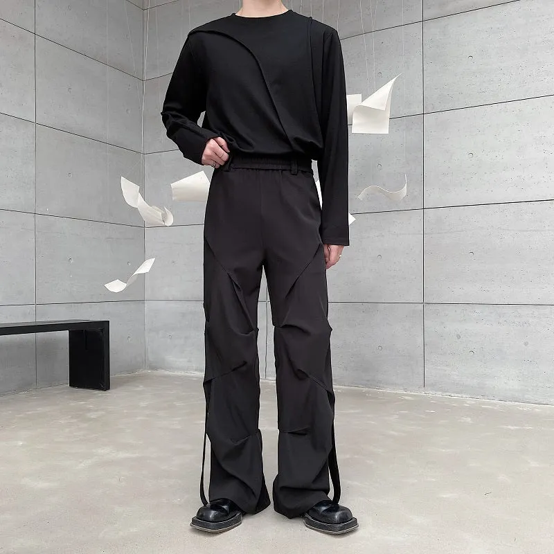 Irregular Wrinkled Cargo Trousers