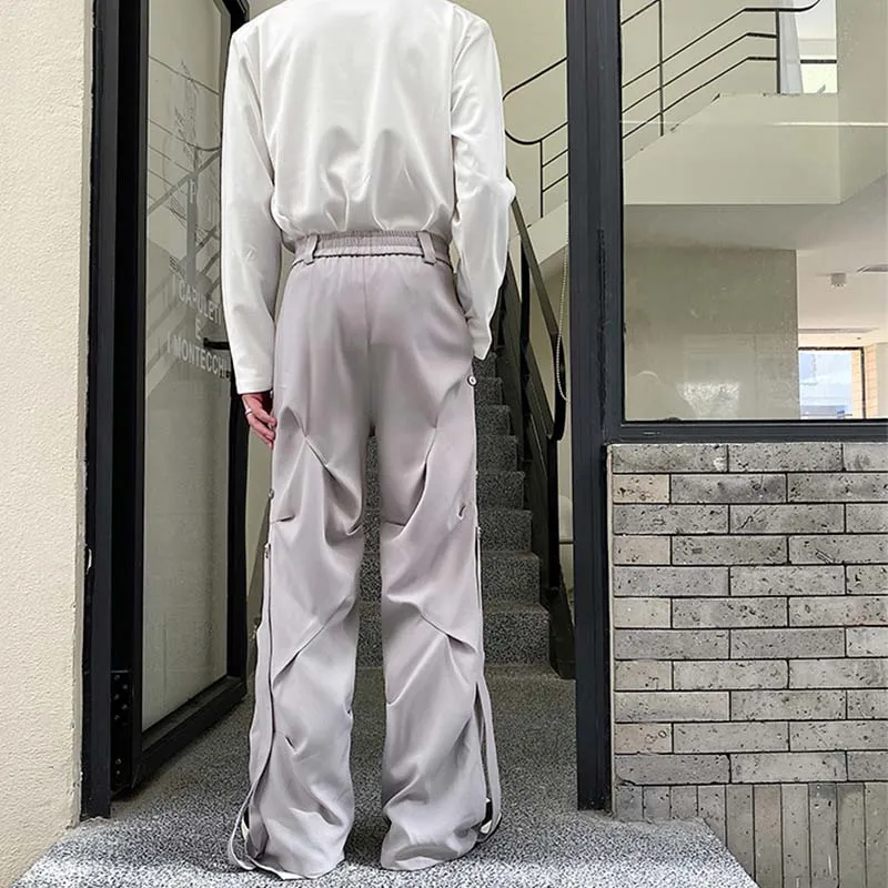 Irregular Wrinkled Cargo Trousers