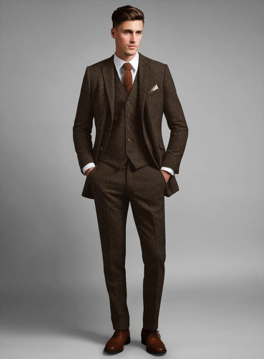 Italian Highlander Dark Brown Tweed Suit