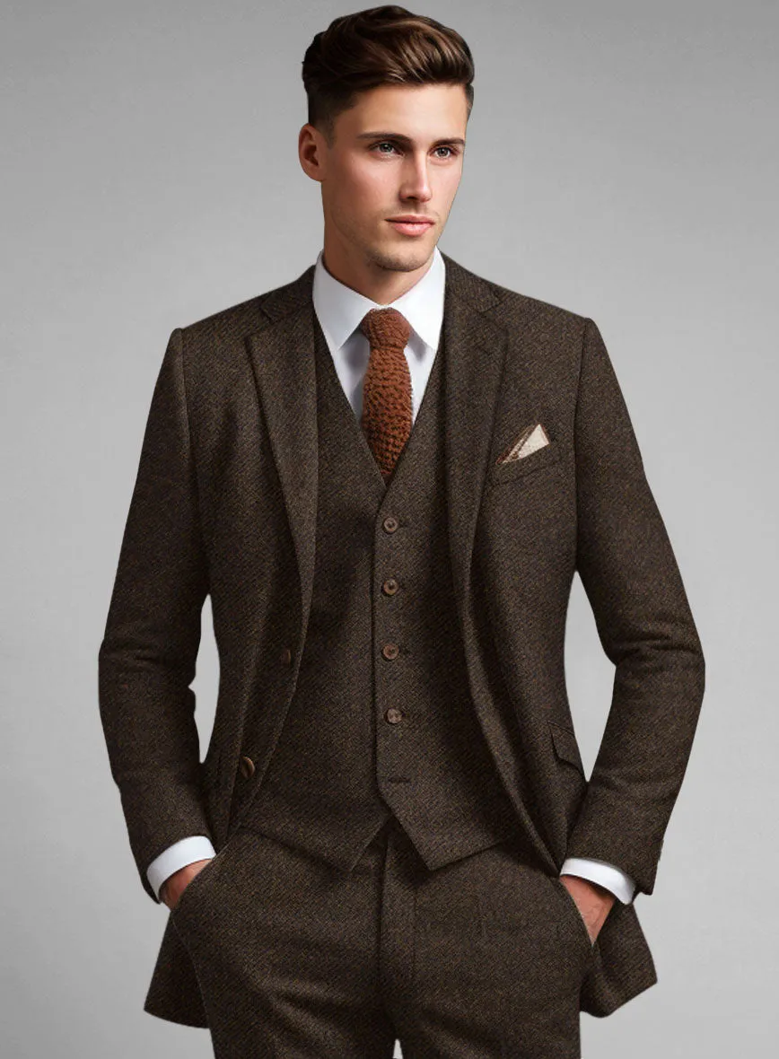 Italian Highlander Dark Brown Tweed Suit