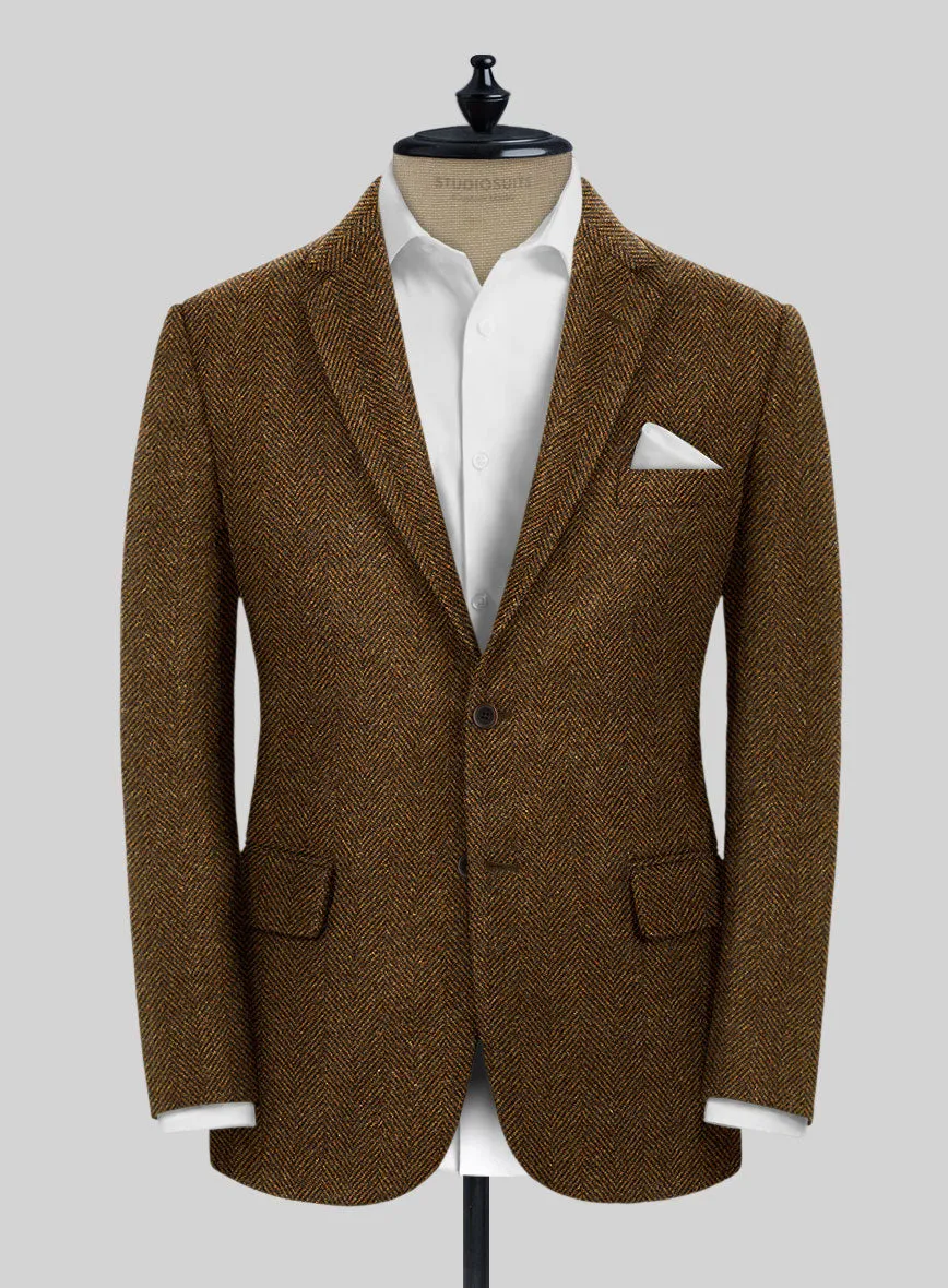 Italian Highlander Mustard Herringbone Tweed Suit