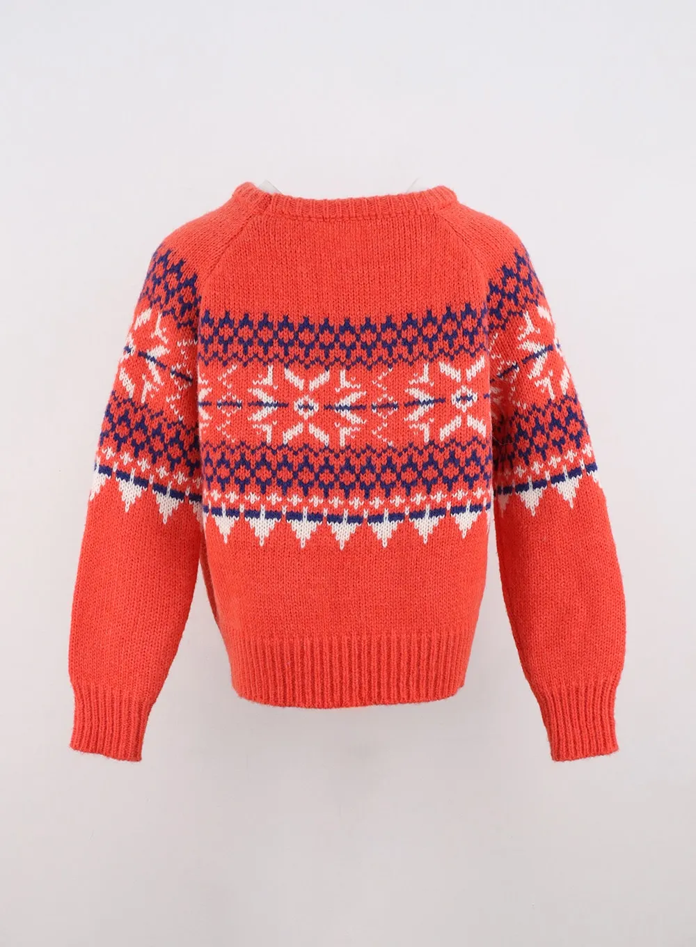 Jacquard Crew Neck Knit Sweater IN323