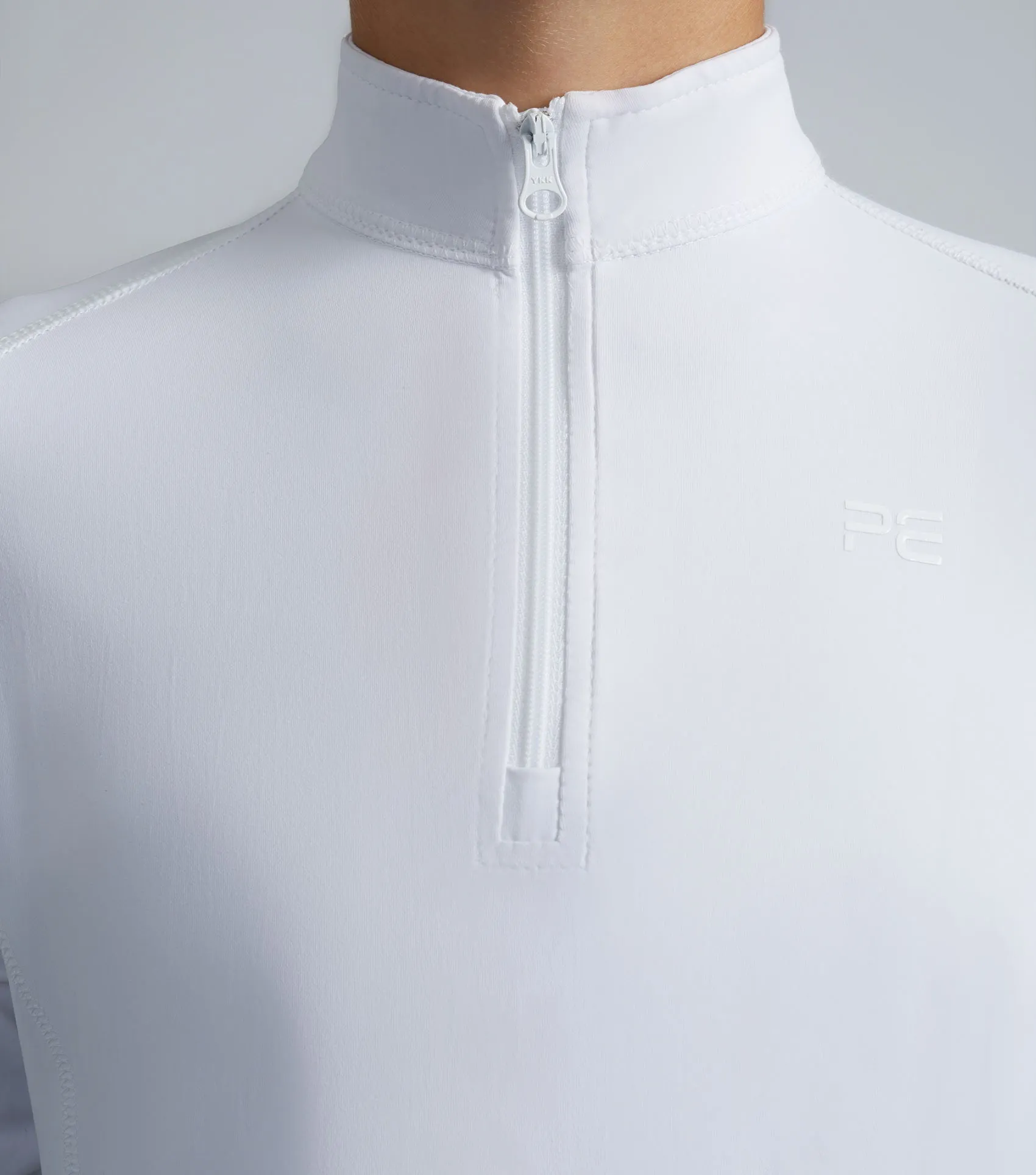 Junior Ombretta Technical Riding Top White