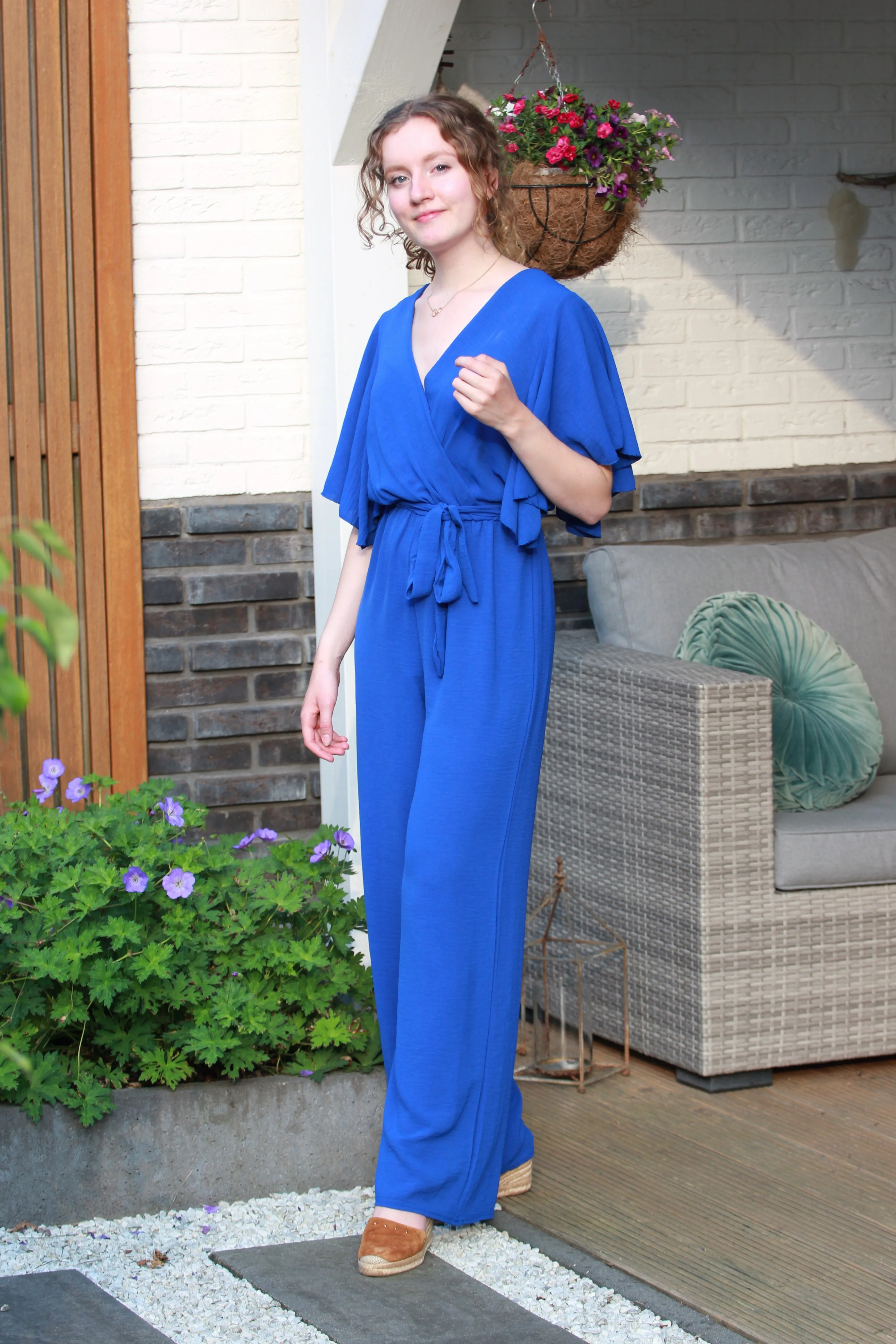 Lange jumpsuit Delphine | Koningsblauw